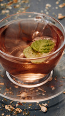 green tea in a glass