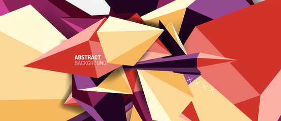 Trendy simple triangle abstract background, dynamic motion concept. Vector Illustration For Wallpaper, Banner, Background, Card, Book Illustration, landing page