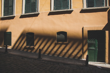 old house in street