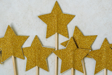 Golden Stars for party decoration