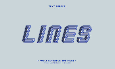 Lines editable text effect