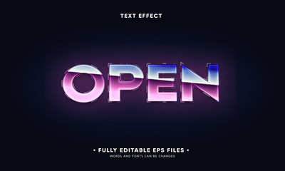 open editable text effect
