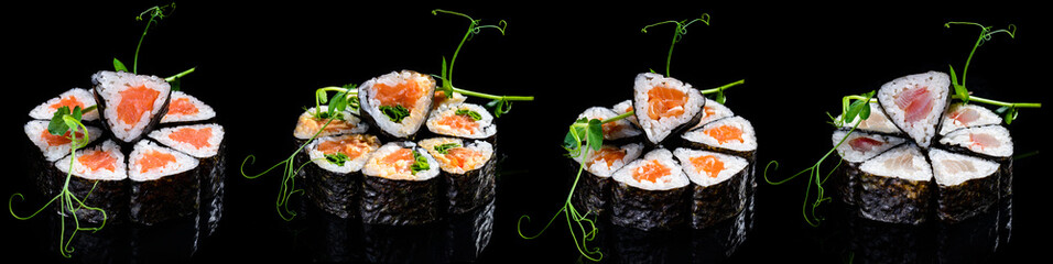 Maki Sushi set Futomaki rolls Sushi menu. Japanese food