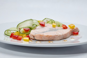 salmon with vegetables