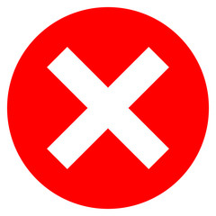 Obraz premium red cross mark, Vector illustration 