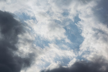 light blue sky after a storm, background of the sky after a storm