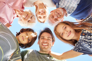 Children with parents and grandparents as a community