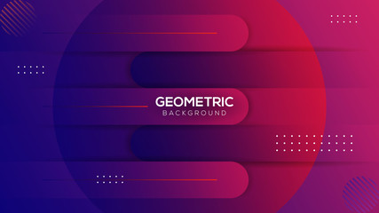 Abstract colorful gradient geometric shapes background. Modern vector design template.