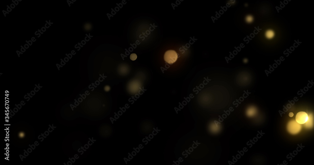 Aufkleber bokeh light gold shine flares and particles glitter background. abstract golden bokeh light flares, 
