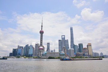 Fototapeta premium Budynki w Szanghaju i Pudong