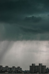 storm clouds over city