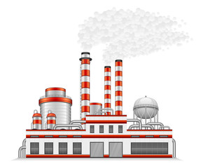 Factory on a white background