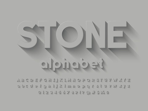 Vector Of Long Shadow Alphabet Design