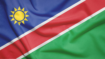 Obraz premium Namibia flag with fabric texture