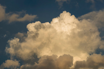 Stormy Clouds on Sunset UltraWide Panorama