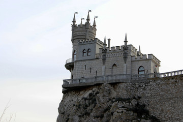 Fototapeta na wymiar Attraction Lastochkino gnezdo castle in the Crimea