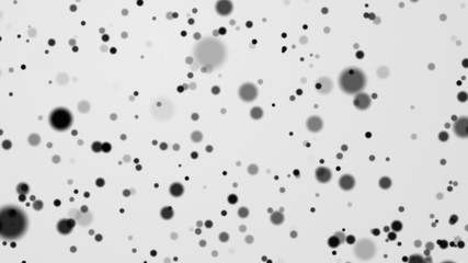 Dot white black pattern gradient texture background. Abstract  technology big data digital concept. 3d rendering.