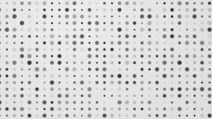 Dot white black pattern gradient texture background. Abstract  technology big data digital concept. 3d rendering.