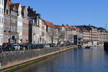 Fototapeta na wymiar Beautiful view Copenhagen city canals in Denmark 