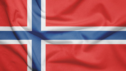 Norway flag with fabric texture