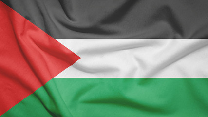 Palestine flag with fabric texture