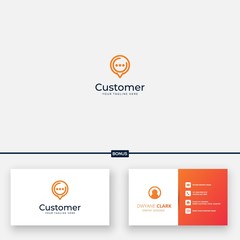 customer support logo modern