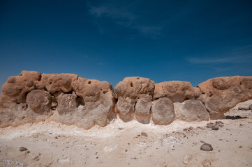 Fototapeta na wymiar Duqm Rock Garden is one of the major geological sites in the Sultanate of Oman
