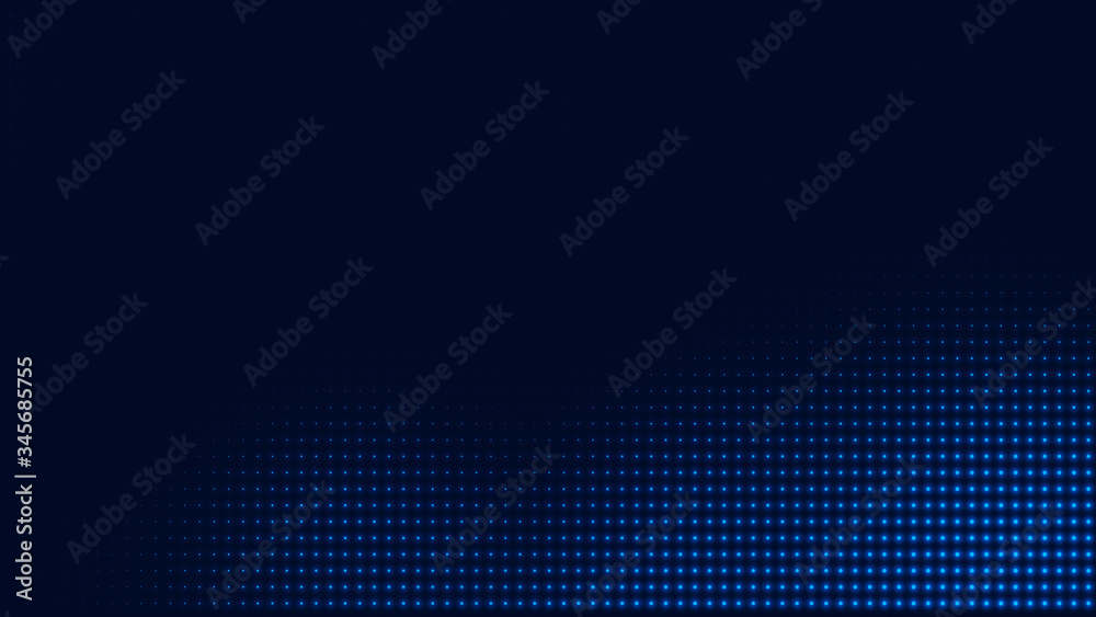 Poster dot blue pattern screen led light gradient texture background. abstract technology big data digital 