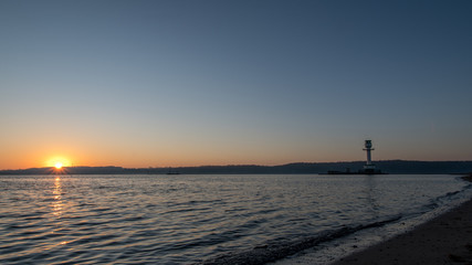 Leuchtturm auf der Ostsee in Kiel 