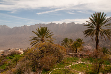 Fototapeta na wymiar Wakan / Wakkan mountain village in Oman