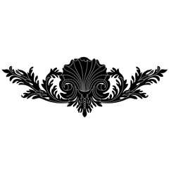 Vintage baroque frame scroll ornament engraving border floral retro pattern antique style acanthus foliage swirl decorative design element filigree calligraphy vector