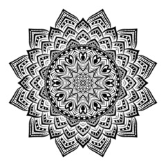 Creative black and white Mandala Vector