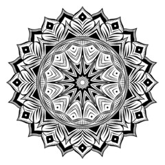 Creative floral mandala background Premium Vector