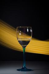 Elegance wine glass on dark background