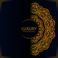 Luxury mandala background with golden vector pattern
