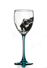 isolated glass of water