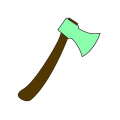 Silhouette of an ax. Vector illustration