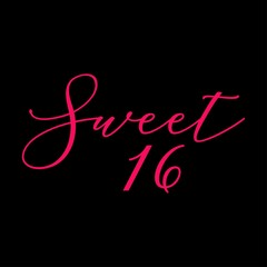 Sweet Sixteen party vector design