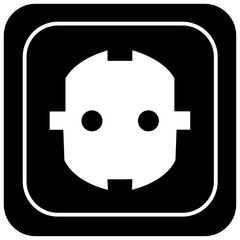 socket outlet icon vector symbol template