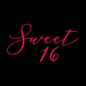 Sweet Sixteen party vector design