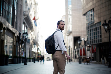 Man walk in the city