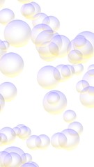 Light pastel colored background with purple bubbles. Wallpaper, texture purple balloons. 3D illustration