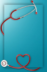 Creative layout for 12 May International Nurse Day heart form and stethoscope design with free text...