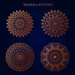 Ornamental luxury mandala 4 in 1 pattern design