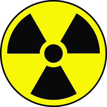 Radiation Warning Symbol, radioactive caution icon, waste symbol