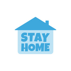 Stay home, stay safe design vector. Social media campaign for coronavirus prevention. Quarantine times logo. Lettering style text.