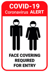 Wear cloth face covering in public facility settings to avoid or protect a person from COVID-19 the novel coronavirus outbreak spreading