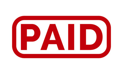 Paid Rubber Stamp. Red Paid Rubber Grunge Stamp Seal Vector Illustration - Vector