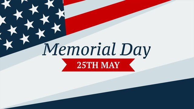Memorial Day animation with 25th of may