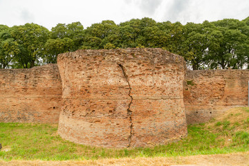 Ferrara city walls and bastions view Emilia Romagna Italy